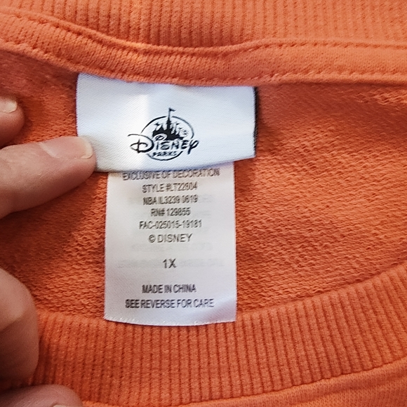 Disney Parks Women’s Mickey Mouse Disneyland Rose gold Sequins Coral Sweater 1X - Picture 10 of 10